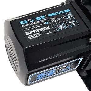 Superwinch 12000 LBS 12V DC 3/8in x 80ft Synthetic Rope SX12SR Winch - Semi Gloss Black