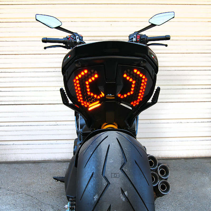 New Rage Cycles 23+ Ducati Diavel V4 Rear Turn Signals w/Side Mount License Plate