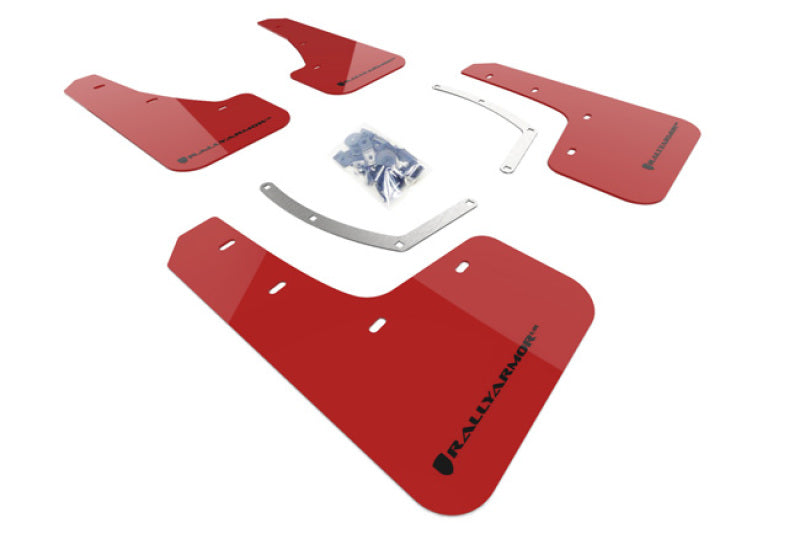 Rally Armor 18-26 Subaru Ascent Red UR Mud Flap w/Black Logo