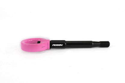 PERRIN 08-14 Subaru WRX/STI (Hatchback) Tow Hook Kit (Rear) - Hyper Pink