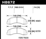 Hawk 10-14 / 17-20 Ford F-150 Front DTC-70 Brake Pads