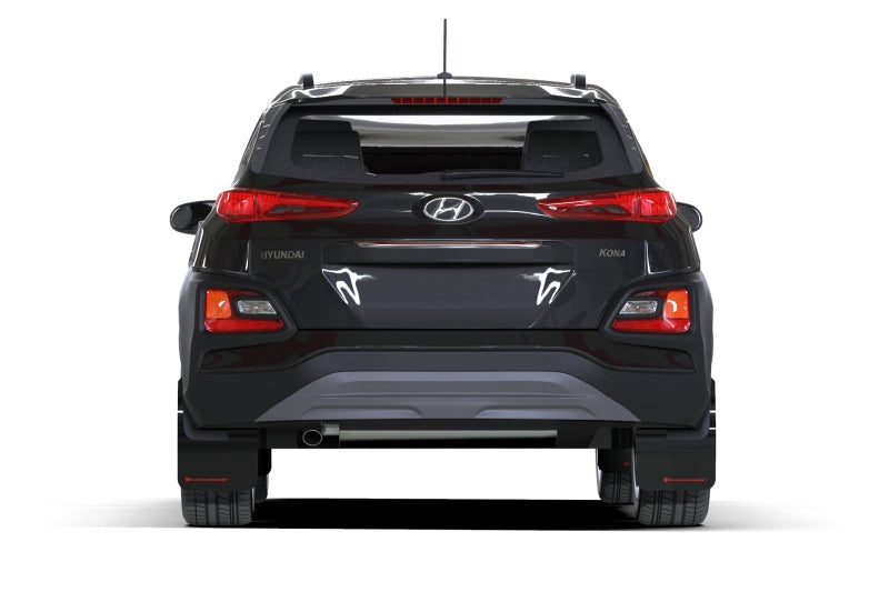 Rally Armor 18-23 Hyundai Kona Red UR Mud Flap Black Logo