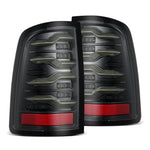 AlphaRex 09-18 Dodge Ram Luxx-Series LED Tail Lights Alpha-Black w/ Activation Light & Seq. Signal