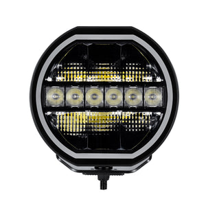 Go Rhino Xplor Blackout Series Maxline LED Hi/Low Beam w/Multi DRL (Surface Mount) 9in. - Blk