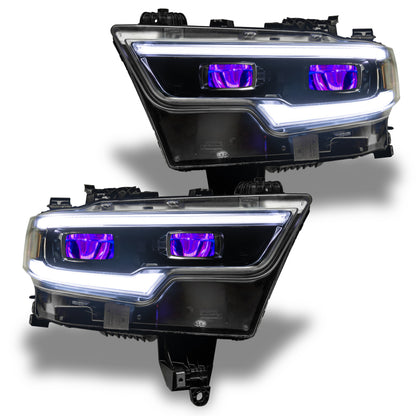 Oracle 19-21 RAM 1500 RGB Headlight Demon Eye Kit - LED Projector - w/o Controller