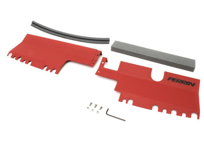 PERRIN 15-21 Subaru WRX/STI Radiator Shroud (Without OEM Intake Scoop) - Red