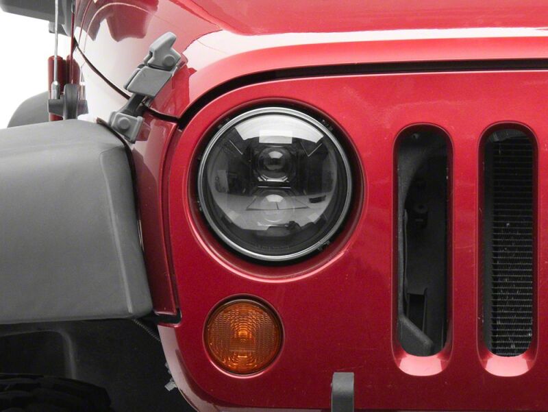 Raxiom 07-18 Jeep Wrangler JK Axial Series DB2 LED Headlights- Black Housing- Clear Lens