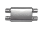 Gibson CFT Superflow Dual/Dual Oval Muffler - 4x9x13in/3in Inlet/2.5in Outlet - Stainless