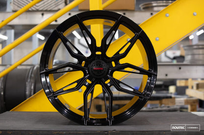 Vossen x Novitec NF11 22x11.5in - 5x114.3 BP - ET29 - Gloss Black Ferrari 296 Rear Wheel