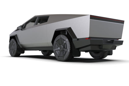 Rally Armor 24-25 Tesla Cybertruck Black UR Mud Flap Silver Logo
