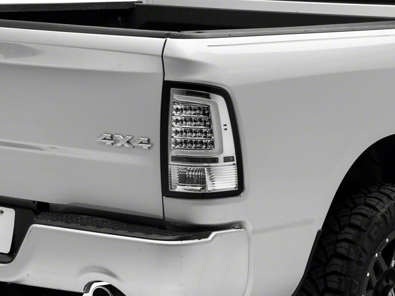 Raxiom 09-18 Dodge RAM 1500 Axial Series LED Tail Lights- Chrome Housing- Clear Lens
