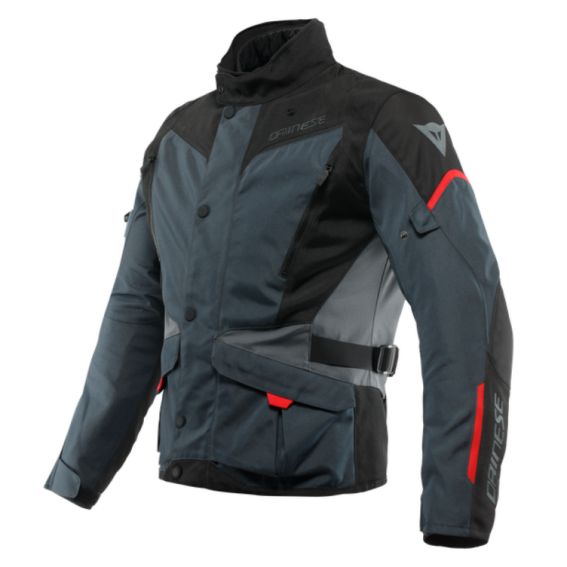 Dainese Tempest 3 D Dry Jacket Ebony/Black/Lava Red Size - 64