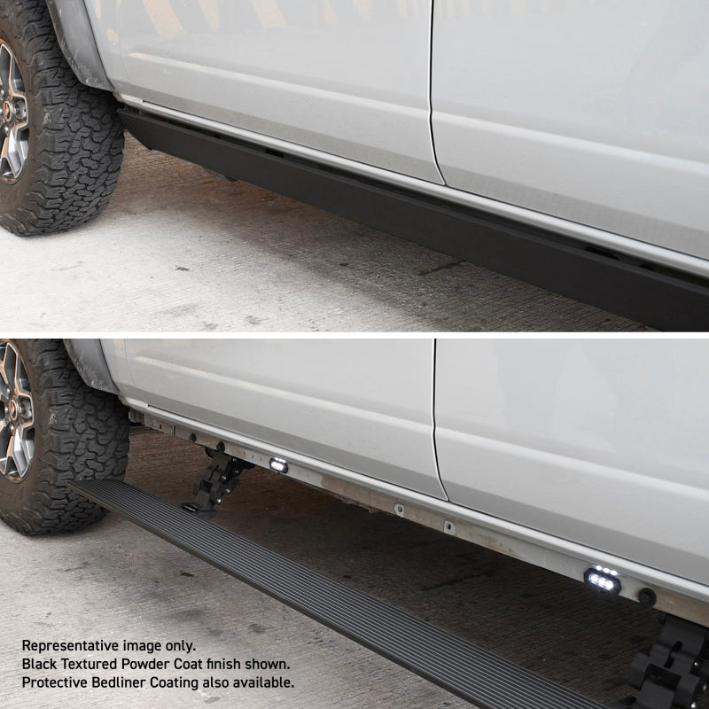 RealTruck 15-20 Cadillac Escalade 4dr VoltStep Electric Running Board Kit - Bedliner Coating