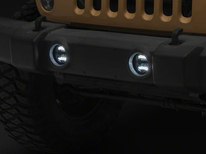 Raxiom 07-18 Jeep Wrangler JK Axial Series LED Angel Eye Fog Lights- Amber and White