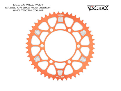 Vortex Racing V4 42 Tooth 520 Rear Sprocket - Orange