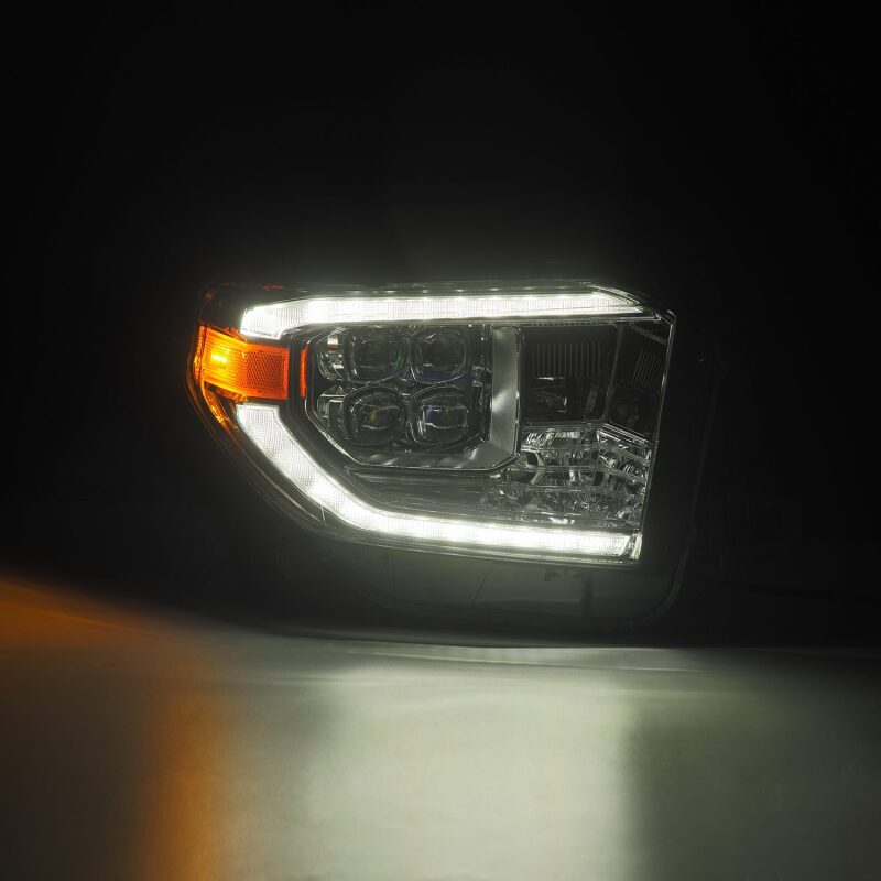 AlphaRex 14-21 Toyota Tundra NOVA LED Proj HL Chrome w/Actv Light & Seq. Sig + Switchback DRL