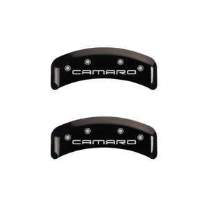 MGP 4 Caliper Covers Engraved Front & Rear Gen 4/Camaro Black finish silver ch