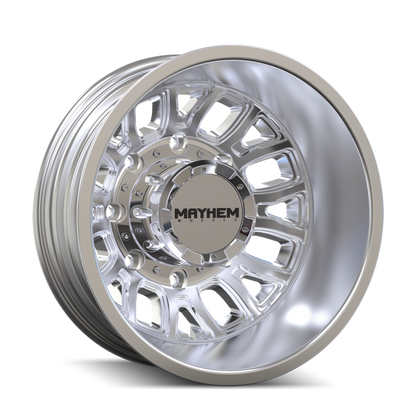 Mayhem 8107D Cogent Dually 17x6.5 8x210 BP 125mm Offset 154.2mm Bore Polished Wheel