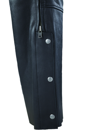 River Road Longhaul Leather Chaps Black - Large