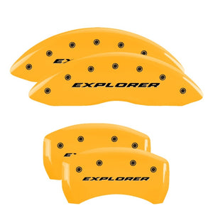 MGP 4 Caliper Covers Engraved Front & Rear No bolts/ST Yellow finish black ch