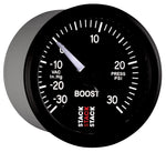 Autometer Stack 52mm -30INHG to +30 PSI (Incl T-Fitting) Pro Stepper Motor Boost Press Gauge - Black