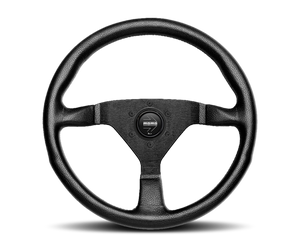 Momo Montecarlo Steering Wheel 320 mm - Black Leather/Black Stitch/Black Spokes