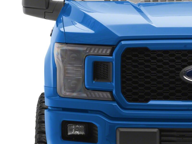 Raxiom 18-20 Ford F-150 LED Halo Surround Headlights with White DRL- Black Housing- Clear Lens