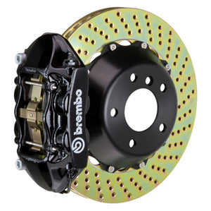 Brembo 06-08 RS4 Rear GT BBK 4 Piston Cast 380x28 2pc Rotor Drilled-Black