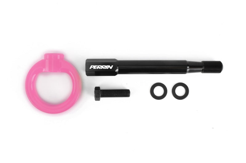 PERRIN 13-26 Subaru BRZ / 13-20 Scion FRS & Toyota 86 / 22-26 GR86 Tow Hook Kit (Rear) - Hyper Pink
