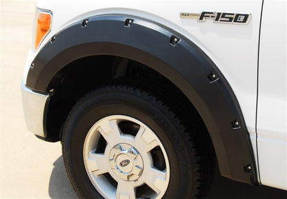 Lund 09-14 Ford F-150 (Excl Raptor) RX-Rivet Style Smooth Elite Series Fender Flares - Black (4 Pc.)