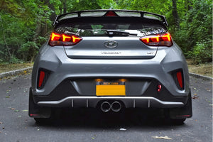 Rally Armor 19-21 Hyundai Veloster Turbo/2.0/R-Spec Red UR Mud Flap w/White Logo