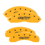 MGP 4 Caliper Covers Engraved F & R Oval Logo/Ford Yellow Finish Black Char 2005 Ford Expedition