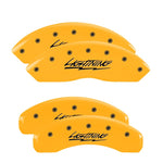 MGP 4 Caliper Covers Engraved Front & Rear Lightning Yellow Finish Black Char 2000 Ford F-150