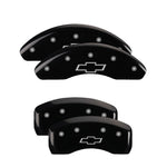 MGP 4 Caliper Covers Engraved Front & Rear Bowtie Black Finish Silver Char 2019 Chevrolet Equinox