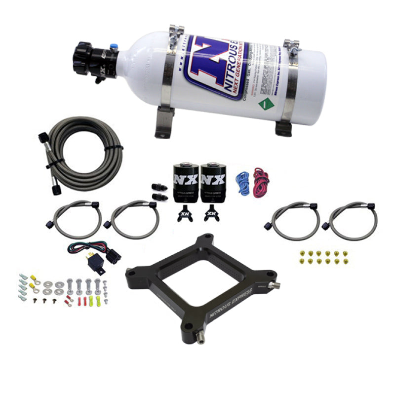 Nitrous Express 4150 Assassin Plate Pro Power Nitrous Kit (100-500HP) w/5lb Bottle