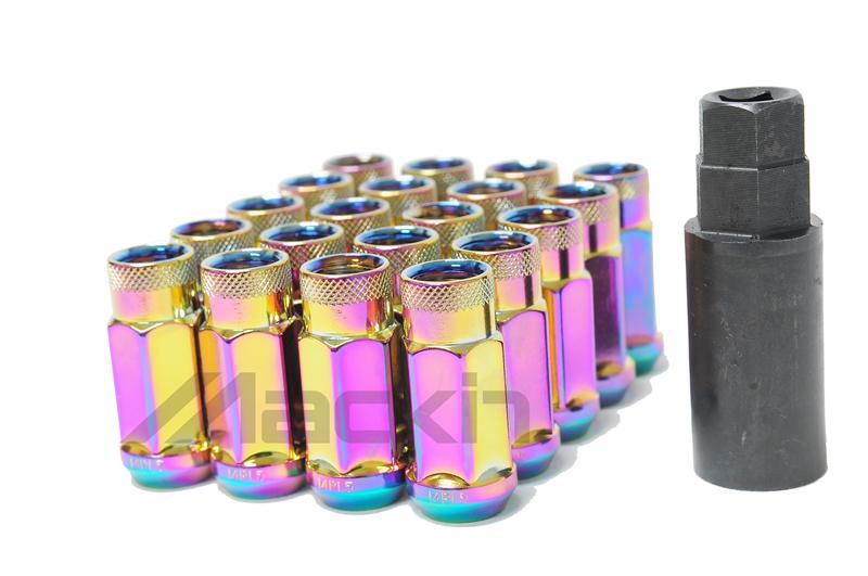 Wheel Mate Monster Open End Lug Nut Set of 20 - Black 14x1.50