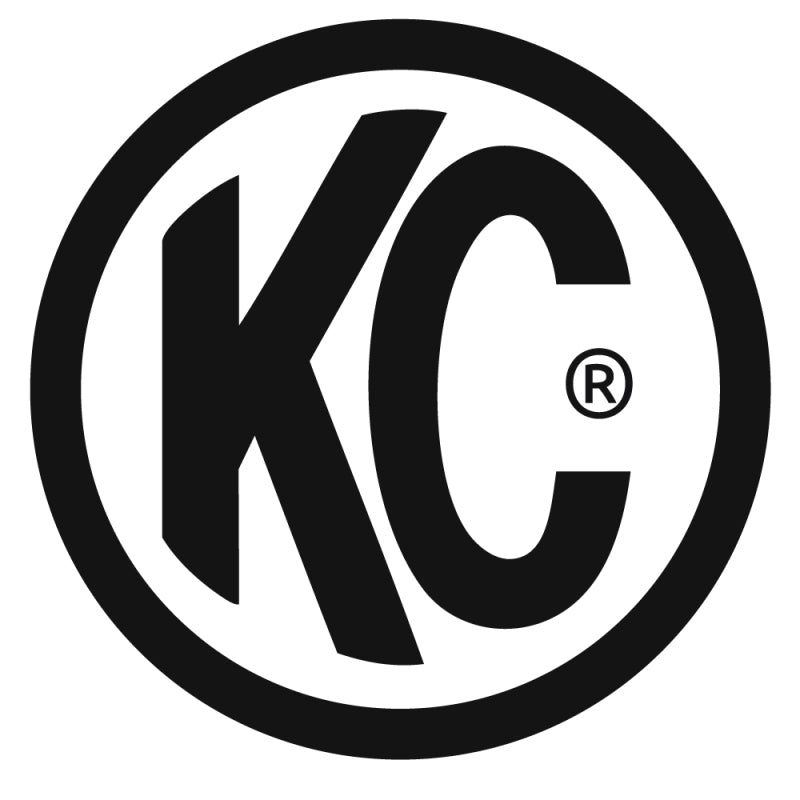 KC HiLiTES 6in. Round Hard Cover for Daylighter/SlimLite/Pro-Sport (Single) - Black w/White Smile