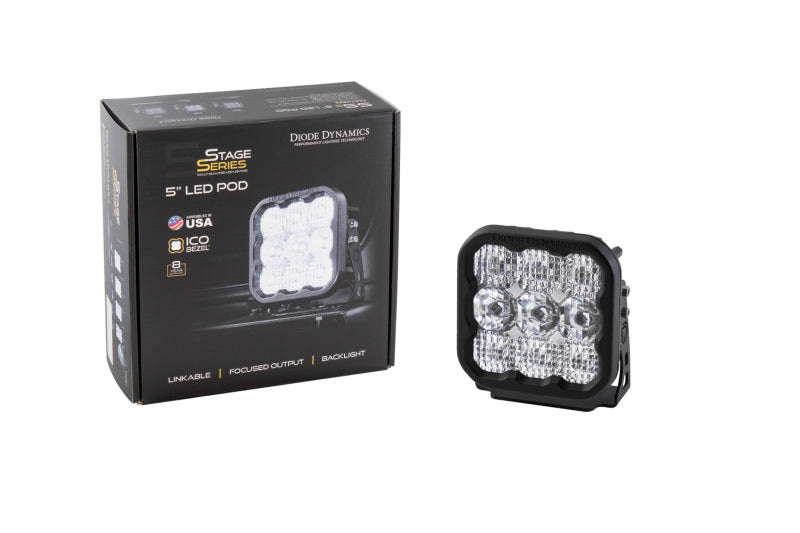 Diode Dynamics SS5 LED Pod Sport - White Spot (Single)