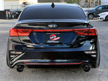 aFe 20-21 Kia Forte GT 1.6L 3in-2.5in 304 Stainless Steel Axle-Back Exhaust w/ Black Tips