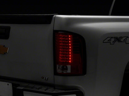 Raxiom 07-13 Chevrolet Silverado 1500 LED Tail Lights- Chrome Housing- Red/Clear Lens