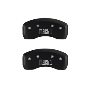 MGP 4 Caliper Covers Engraved Front & Rear Mach 1 Red finish silver ch