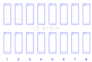 King Engine Bearings General Motors 379/395 16V (Size +0.50mm) Connecting Rod Bearing Set