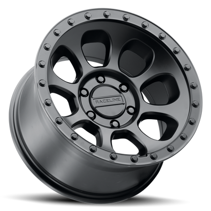 Raceline 961B Bolt 17x9in / 8x170 BP / -12mm Offset / 130.81mm Bore - Satin Black