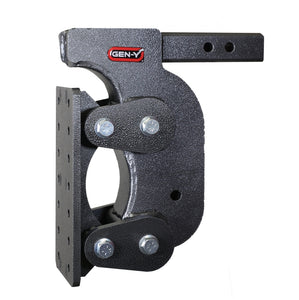 Gen-Y The Boss Torsion-Flex Pintle Plate 2in Shank 12.5in Drop 16K Hitch w/GH-0100 Stabilizer Kit