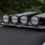 Go Rhino Xplor Blackout Series Round Single LED Spot Light Kit w/DRL (Surface Mount) 9in. - Blk