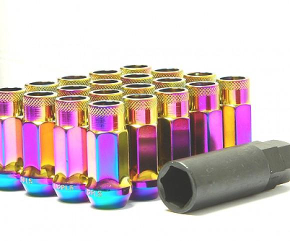 Wheel Mate Muteki SR48 Open End Lug Nuts - Titanium 12x1.25 48mm