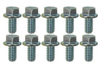 Moroso 1/4in-20 x .500in Serrated Zinc Flange Bolt  - 10 Pack