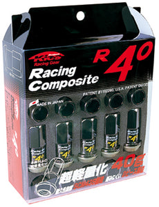 Project Kics 12x1.50 R40 Lug Nuts - Black (20 Pcs)