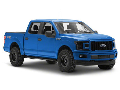 Raxiom 18-20 Ford F-150 LED Halo Surround Headlights with White DRL- Black Housing- Clear Lens