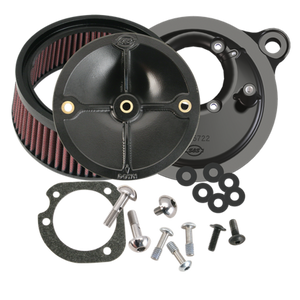 S&S Cycle 99-06 BT Model w/ Stock CV Carb/07-10 Softail CVO Models Stealth Air Cleaner Kit w/o Cover